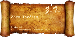Zorn Terézia névjegykártya